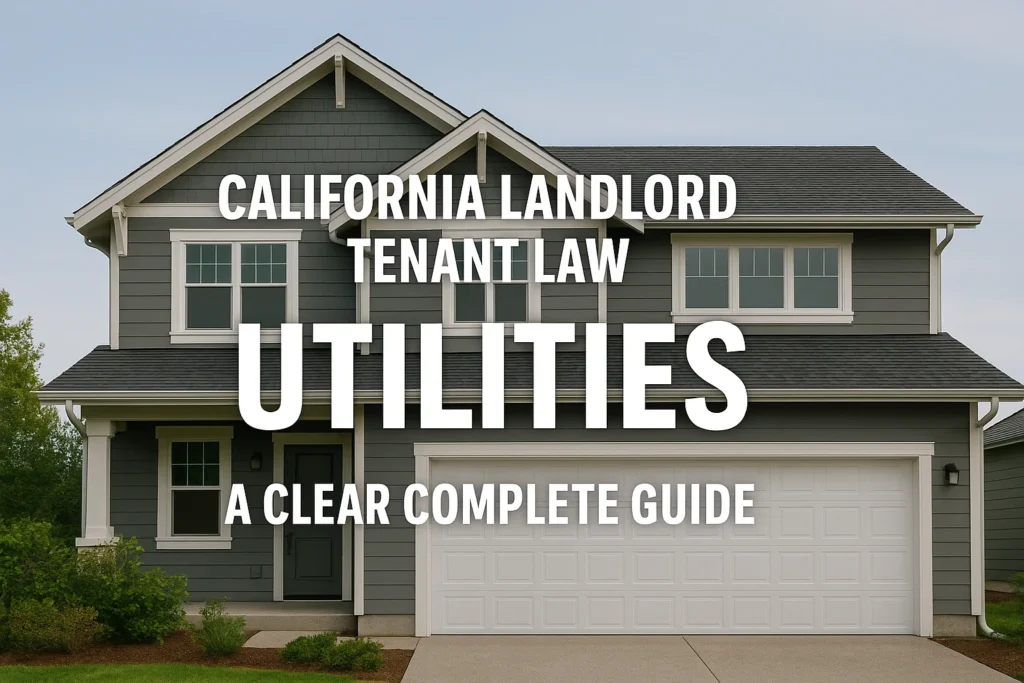 California Landlord Tenant Law Utilities A Clear Complete Guide