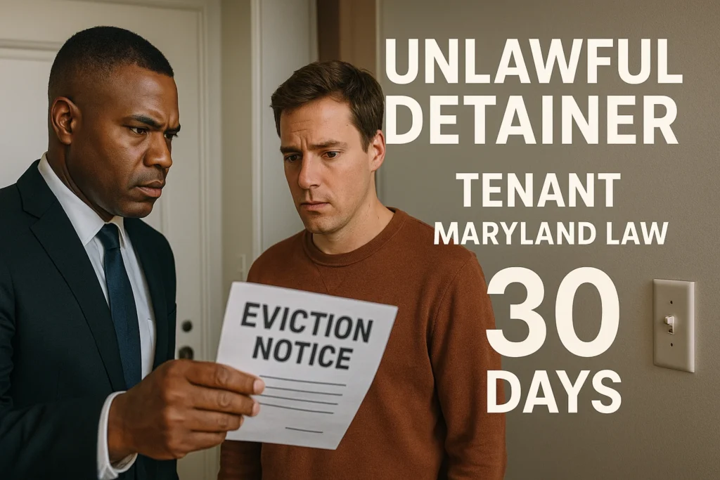 What Is An Unlawful Detainer Tenant Maryland Law 30 Days?