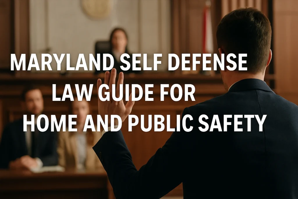 A man facing a legal decision in court under Maryland self defense law